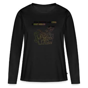 Récifs coralliens Wisdom Récifs coralliens Bible - T-shirt manches longues Premium bio Femme - noir - Devant - Julia (174cm)
