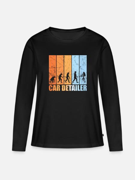 Autoaufbereiter evolution auto säubern - Frauen Premium Bio Langarmshirt - Schwarz