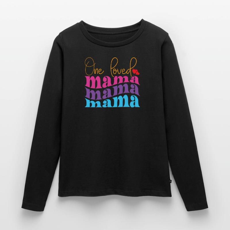 Mama Mutter Mom Muttertag - Muttertagsdesign Frauen Premium Bio Langarmshirt