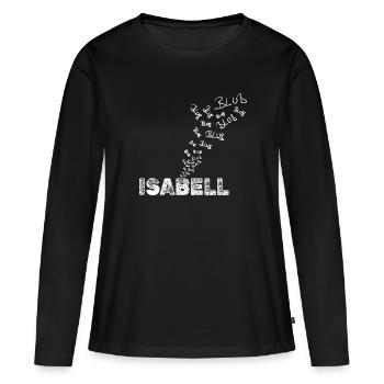 Bateau Isabell - T-shirt manches longues Premium bio Femme - noir - Devant - Julia (174cm)