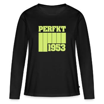 Perfekt 1953 - Frauen Premium Bio Langarmshirt - Schwarz - Vorne - Julia (174cm)