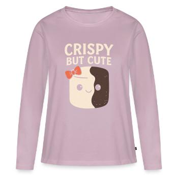 Crispy but cute - Marshmallow Humor - Women's Premium Organic Long Sleeve Shirt - dusky pink - Front - Julia (174cm)