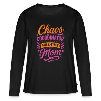 Working Mom - The Life of a Mother - Women's Premium Organic Long Sleeve Shirt - black - Front - Julia (174cm)