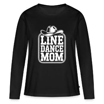 Western Tanz Mama - Frauen Premium Bio Langarmshirt - Schwarz - Vorne - Julia (174cm)