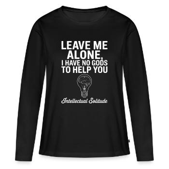 Ampoule de la solitude intellectuelle - T-shirt manches longues Premium bio Femme - noir - Devant - Julia (174cm)