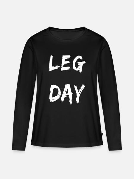 Muscu-Beintag - Frauen Premium Bio Langarmshirt - Schwarz