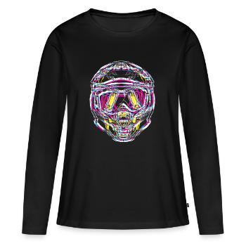 Casque - T-shirt manches longues Premium bio Femme - noir - Devant - Julia (174cm)
