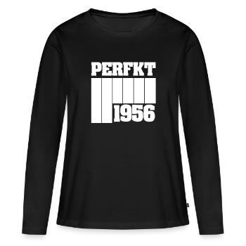 1956 1956 - Frauen Premium Bio Langarmshirt - Schwarz - Vorne - Julia (174cm)