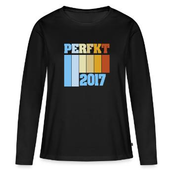 Perfekt 2017 - Frauen Premium Bio Langarmshirt - Schwarz - Vorne - Julia (174cm)