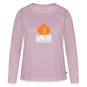 Cancer destruction in progress - Chemo Hospital - Women's Premium Organic Long Sleeve Shirt - dusky pink - Front - Julia (174cm)