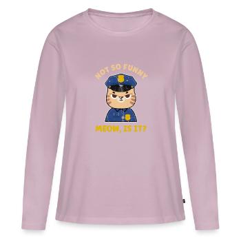 Not so funny meow, is it? - Feline Tabby Tiger - Women's Premium Organic Long Sleeve Shirt - dusky pink - Front - Julia (174cm)