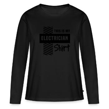 Artisan de circuits électroniques de tension - T-shirt manches longues Premium bio Femme - noir - Devant - Julia (174cm)