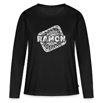 Geburt Ramon - Frauen Premium Bio Langarmshirt - Schwarz - Vorne - Julia (174cm)