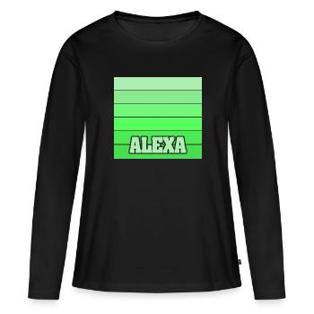 Fille Alexa - T-shirt manches longues Premium bio Femme - noir - Devant - Julia (174cm)