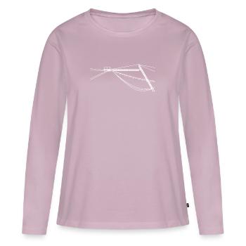 Wakeboard, Geschenk - Frauen Premium Bio Langarmshirt - Altrosa - Vorne - Julia (174cm)