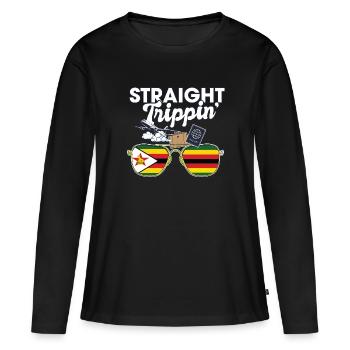 Straight Trippin' Zimbabwe Vacation Tour Travel - Frauen Premium Bio Langarmshirt - Schwarz - Vorne - Julia (174cm)