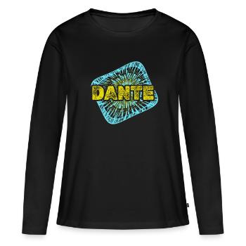 Freizeit Dante - Frauen Premium Bio Langarmshirt - Schwarz - Vorne - Julia (174cm)
