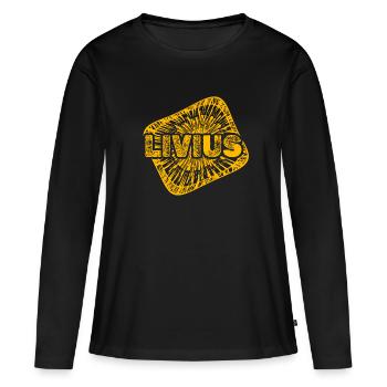 Tite-Live Poussière d’étoile - T-shirt manches longues Premium bio Femme - noir - Devant - Julia (174cm)