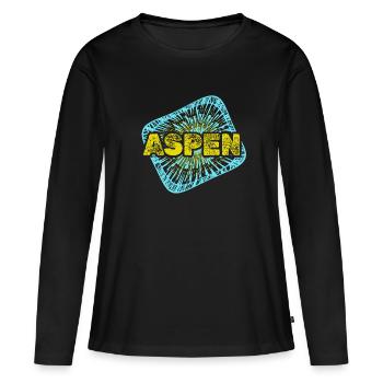 Cadeau pour Aspen - T-shirt manches longues Premium bio Femme - noir - Devant - Julia (174cm)