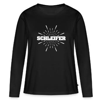 Moulin - T-shirt manches longues Premium bio Femme - noir - Devant - Julia (174cm)