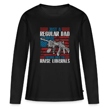Essayer de ne pas élever les libéraux - T-shirt manches longues Premium bio Femme - noir - Devant - Julia (174cm)