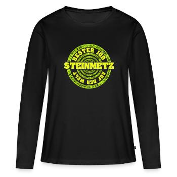 Emploi tailleur de pierre - T-shirt manches longues Premium bio Femme - noir - Devant - Julia (174cm)