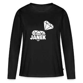 Janek als Kostbar - Frauen Premium Bio Langarmshirt - Schwarz - Vorne - Julia (174cm)