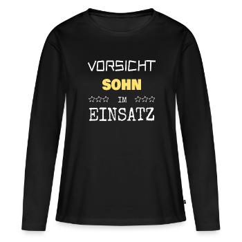 Berufung Sohn - Frauen Premium Bio Langarmshirt - Schwarz - Vorne - Julia (174cm)