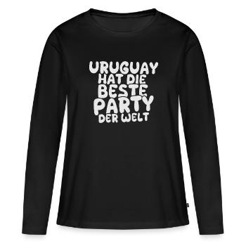 Destination de vacances Uruguay - T-shirt manches longues Premium bio Femme - noir - Devant - Julia (174cm)