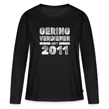 Award 2011 - Women's Premium Organic Long Sleeve Shirt - black - Front - Julia (174cm)
