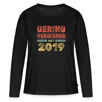 Décision 2019 - T-shirt manches longues Premium bio Femme - noir - Devant - Julia (174cm)