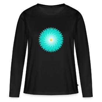 Grafik - Frauen Premium Bio Langarmshirt - Schwarz - Vorne - Julia (174cm)