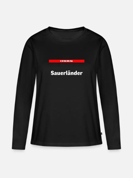Sauerländer - Frauen Premium Bio Langarmshirt - Schwarz