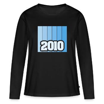 2010 2010 - T-shirt manches longues Premium bio Femme - noir - Devant - Julia (174cm)