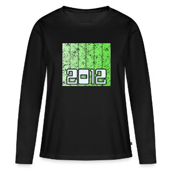 Vert 2012 - T-shirt manches longues Premium bio Femme - noir - Devant - Julia (174cm)