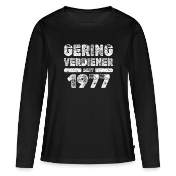 Award 1977 - Women's Premium Organic Long Sleeve Shirt - black - Front - Julia (174cm)