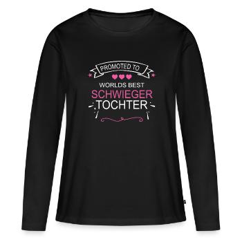 Schwiegertochter Beste Tochter Schwiegerkind Braut - Frauen Premium Bio Langarmshirt - Schwarz - Vorne - Julia (174cm)