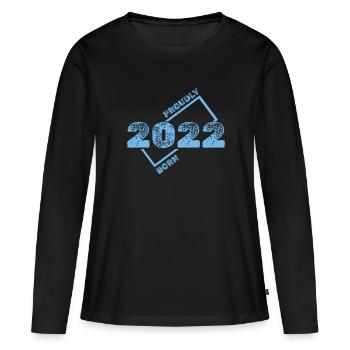Idée cadeau 2022 - T-shirt manches longues Premium bio Femme - noir - Devant - Julia (174cm)