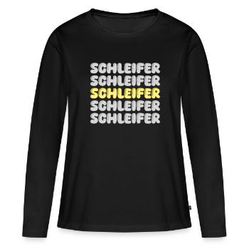 Moulin - T-shirt manches longues Premium bio Femme - noir - Devant - Julia (174cm)