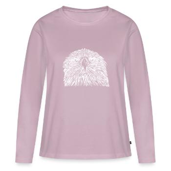 Adler Portrait für Vogelbeobachter - Frauen Premium Bio Langarmshirt - Altrosa - Vorne - Julia (174cm)