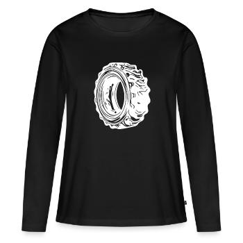 Énorme pneu pour les fans de sport et de tracteur - T-shirt manches longues Premium bio Femme - noir - Devant - Julia (174cm)