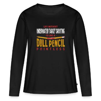 Funny Underwater Target Shooter Humor Underwater - Frauen Premium Bio Langarmshirt - Schwarz - Vorne - Julia (174cm)