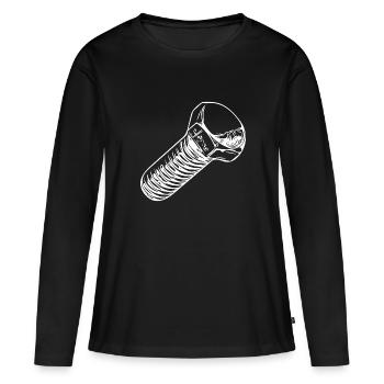 Workshop Screwdriver Papa Screw - Women's Premium Organic Long Sleeve Shirt - black - Front - Julia (174cm)