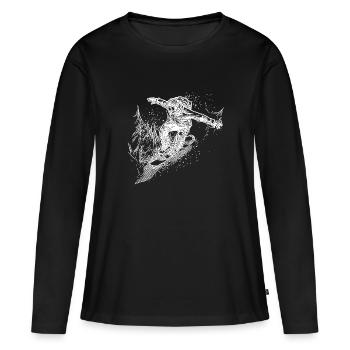 Offroad Snowboarding Extrem Snowboard Style - Frauen Premium Bio Langarmshirt - Schwarz - Vorne - Julia (174cm)