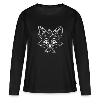 Schlauer Putziger Kinder Fuchs - Frauen Premium Bio Langarmshirt - Schwarz - Vorne - Julia (174cm)