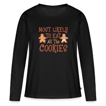 Dabbing Noël Offensif Noël Rude - T-shirt manches longues Premium bio Femme - noir - Devant - Julia (174cm)