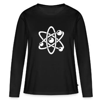 Atomic Nucleus Physics Atom Electron Atomic Model - Women's Premium Organic Long Sleeve Shirt - black - Front - Julia (174cm)