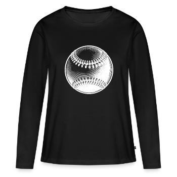 Baseball pour les joueurs de baseball et les fans de baseball - T-shirt manches longues Premium bio Femme - noir - Devant - Julia (174cm)