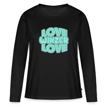 Dire les vignerons - T-shirt manches longues Premium bio Femme - noir - Devant - Julia (174cm)