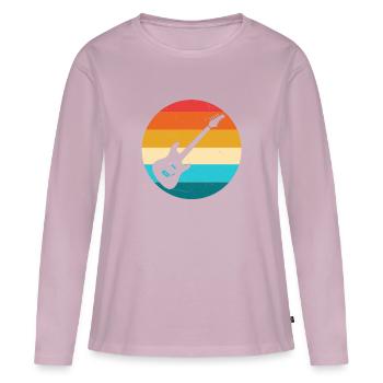 guitar - Women's Premium Organic Long Sleeve Shirt - dusky pink - Front - Julia (174cm)